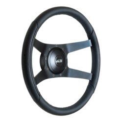 52-5375 GT9 Pro-Touring Wheel, Sport, Leather, Black Anodized Spokes, Angle View - GT Performance