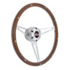 32-4247 GT3 Retro Wheel, Cobra Style, Wood, Angle View - GT Performance