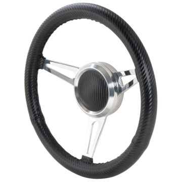 38-43448 GT9 Retro Wheel, Cobra Style, Carbon-Tech - Angle View - GT Performance