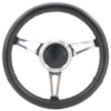 38-43448 GT9 Retro Wheel, Cobra Style, Carbon-Tech - Front View - GT Performance