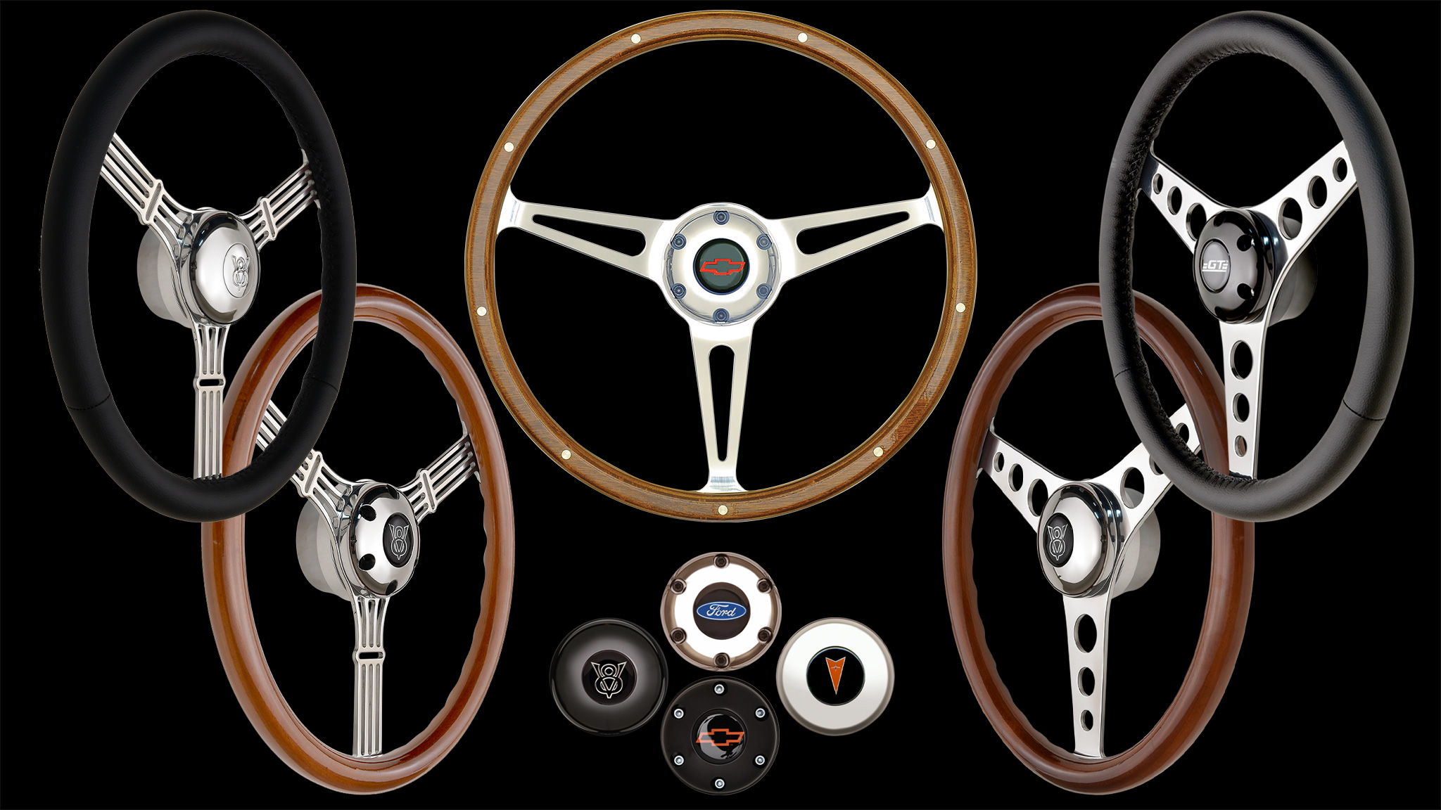 6 Bolt System Steering Wheels and Gasser Horn Buttons - GT Performance Products
